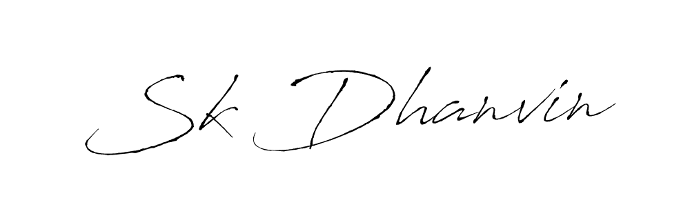 This is the best signature style for the Sk Dhanvin name. Also you like these signature font (Antro_Vectra). Mix name signature. Sk Dhanvin signature style 6 images and pictures png