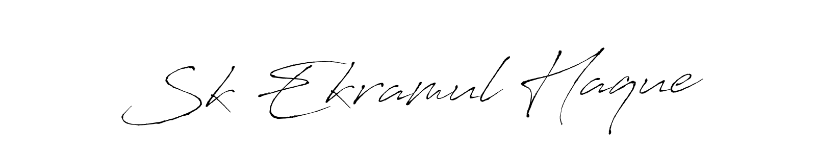 Make a beautiful signature design for name Sk Ekramul Haque. With this signature (Antro_Vectra) style, you can create a handwritten signature for free. Sk Ekramul Haque signature style 6 images and pictures png