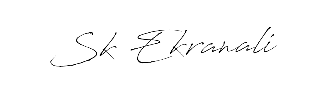 You should practise on your own different ways (Antro_Vectra) to write your name (Sk Ekranali) in signature. don't let someone else do it for you. Sk Ekranali signature style 6 images and pictures png