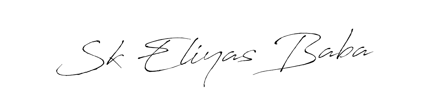 Make a beautiful signature design for name Sk Eliyas Baba. With this signature (Antro_Vectra) style, you can create a handwritten signature for free. Sk Eliyas Baba signature style 6 images and pictures png