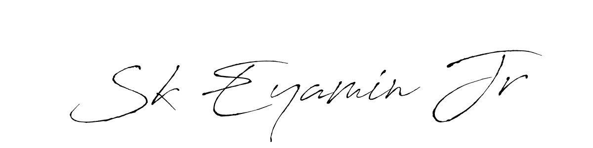 Make a beautiful signature design for name Sk Eyamin Jr. With this signature (Antro_Vectra) style, you can create a handwritten signature for free. Sk Eyamin Jr signature style 6 images and pictures png
