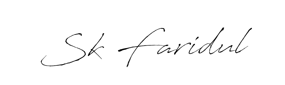 Design your own signature with our free online signature maker. With this signature software, you can create a handwritten (Antro_Vectra) signature for name Sk Faridul. Sk Faridul signature style 6 images and pictures png