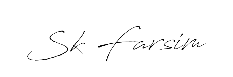 Design your own signature with our free online signature maker. With this signature software, you can create a handwritten (Antro_Vectra) signature for name Sk Farsim. Sk Farsim signature style 6 images and pictures png