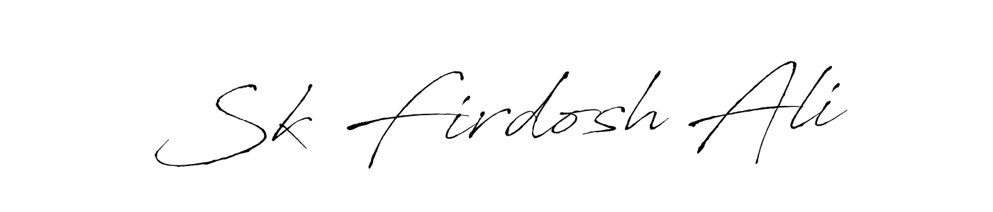 You should practise on your own different ways (Antro_Vectra) to write your name (Sk Firdosh Ali) in signature. don't let someone else do it for you. Sk Firdosh Ali signature style 6 images and pictures png