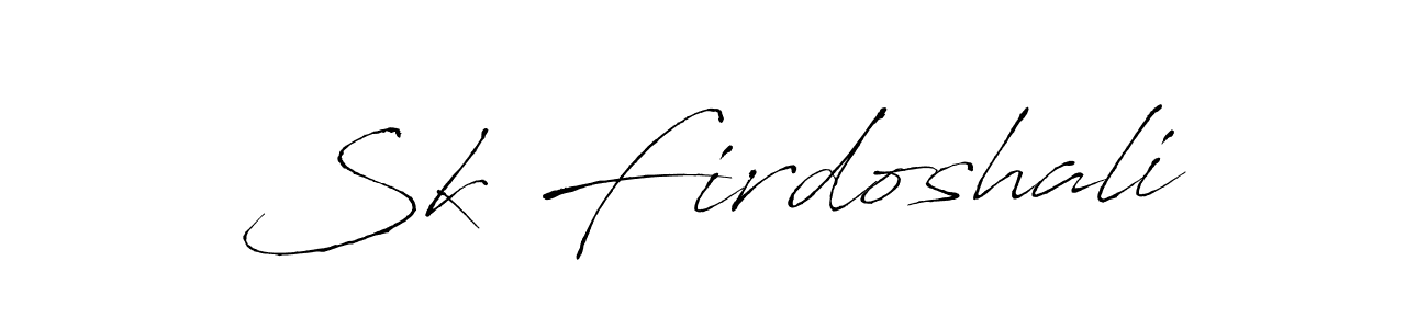You should practise on your own different ways (Antro_Vectra) to write your name (Sk Firdoshali) in signature. don't let someone else do it for you. Sk Firdoshali signature style 6 images and pictures png