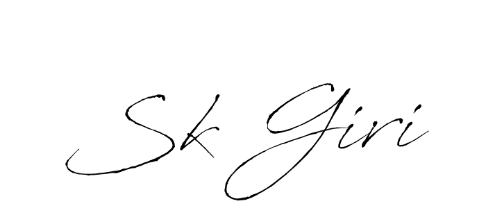 Make a beautiful signature design for name Sk Giri. With this signature (Antro_Vectra) style, you can create a handwritten signature for free. Sk Giri signature style 6 images and pictures png