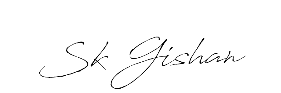Also we have Sk Gishan name is the best signature style. Create professional handwritten signature collection using Antro_Vectra autograph style. Sk Gishan signature style 6 images and pictures png