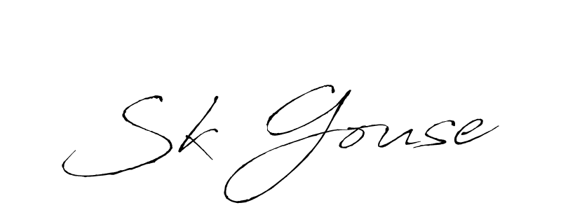Make a beautiful signature design for name Sk Gouse. With this signature (Antro_Vectra) style, you can create a handwritten signature for free. Sk Gouse signature style 6 images and pictures png