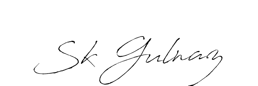 This is the best signature style for the Sk Gulnaz name. Also you like these signature font (Antro_Vectra). Mix name signature. Sk Gulnaz signature style 6 images and pictures png