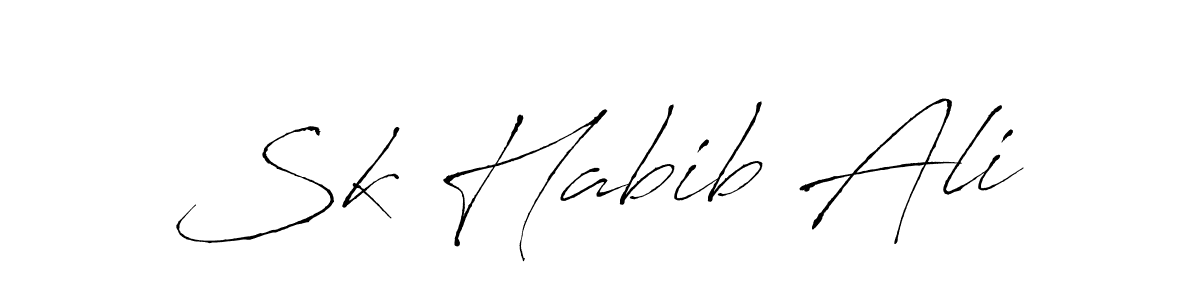 Sk Habib Ali stylish signature style. Best Handwritten Sign (Antro_Vectra) for my name. Handwritten Signature Collection Ideas for my name Sk Habib Ali. Sk Habib Ali signature style 6 images and pictures png