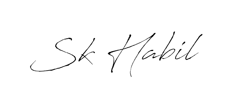 if you are searching for the best signature style for your name Sk Habil. so please give up your signature search. here we have designed multiple signature styles  using Antro_Vectra. Sk Habil signature style 6 images and pictures png