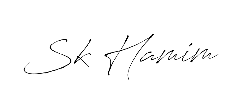 Make a beautiful signature design for name Sk Hamim. With this signature (Antro_Vectra) style, you can create a handwritten signature for free. Sk Hamim signature style 6 images and pictures png