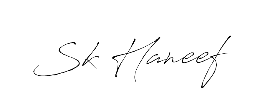 Also we have Sk Haneef name is the best signature style. Create professional handwritten signature collection using Antro_Vectra autograph style. Sk Haneef signature style 6 images and pictures png