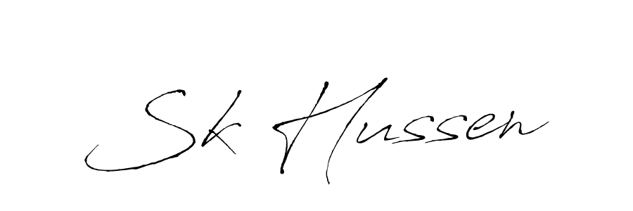 Design your own signature with our free online signature maker. With this signature software, you can create a handwritten (Antro_Vectra) signature for name Sk Hussen. Sk Hussen signature style 6 images and pictures png