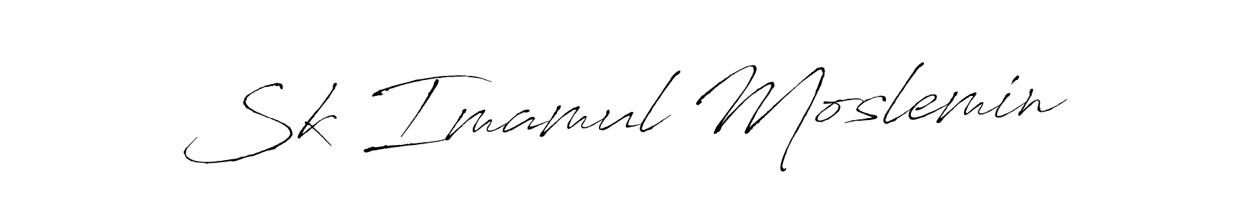 How to make Sk Imamul Moslemin signature? Antro_Vectra is a professional autograph style. Create handwritten signature for Sk Imamul Moslemin name. Sk Imamul Moslemin signature style 6 images and pictures png