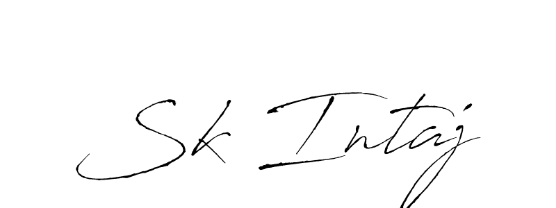 Sk Intaj stylish signature style. Best Handwritten Sign (Antro_Vectra) for my name. Handwritten Signature Collection Ideas for my name Sk Intaj. Sk Intaj signature style 6 images and pictures png