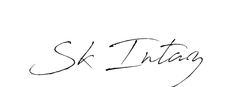 Make a beautiful signature design for name Sk Intaz. With this signature (Antro_Vectra) style, you can create a handwritten signature for free. Sk Intaz signature style 6 images and pictures png