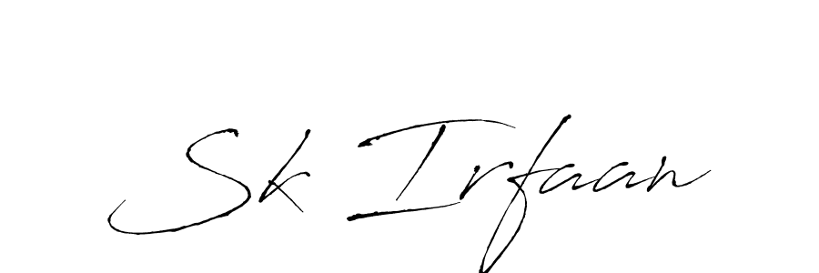 Make a beautiful signature design for name Sk Irfaan. With this signature (Antro_Vectra) style, you can create a handwritten signature for free. Sk Irfaan signature style 6 images and pictures png