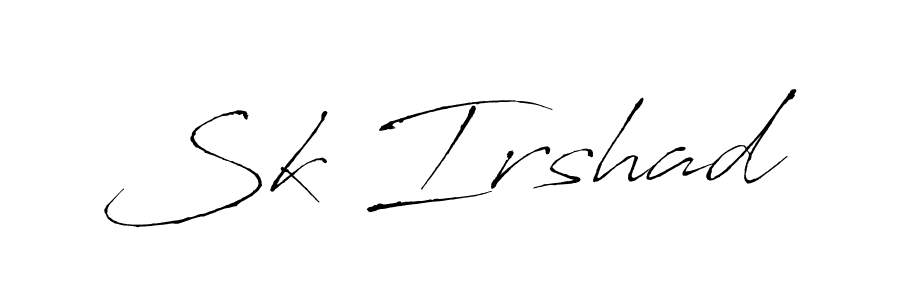 How to make Sk Irshad name signature. Use Antro_Vectra style for creating short signs online. This is the latest handwritten sign. Sk Irshad signature style 6 images and pictures png