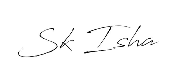 Sk Isha stylish signature style. Best Handwritten Sign (Antro_Vectra) for my name. Handwritten Signature Collection Ideas for my name Sk Isha. Sk Isha signature style 6 images and pictures png