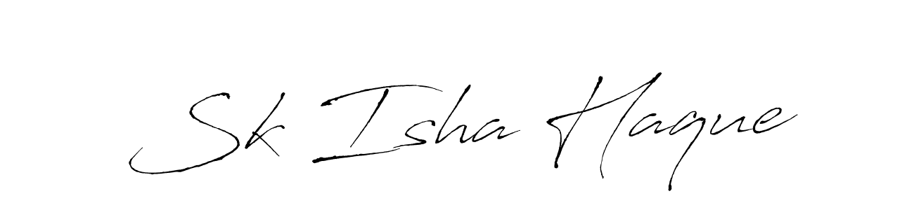 Design your own signature with our free online signature maker. With this signature software, you can create a handwritten (Antro_Vectra) signature for name Sk Isha Haque. Sk Isha Haque signature style 6 images and pictures png