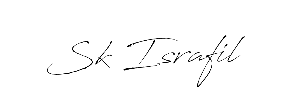 How to make Sk Israfil signature? Antro_Vectra is a professional autograph style. Create handwritten signature for Sk Israfil name. Sk Israfil signature style 6 images and pictures png