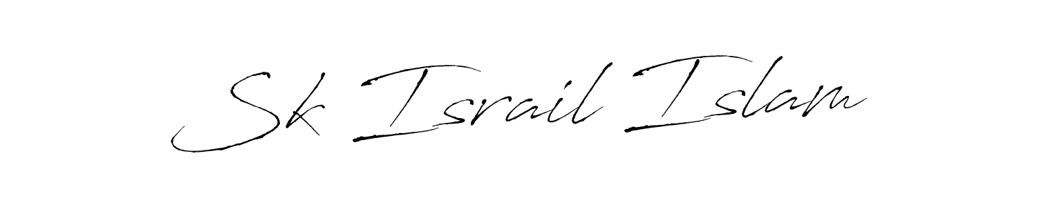 Create a beautiful signature design for name Sk Israil Islam. With this signature (Antro_Vectra) fonts, you can make a handwritten signature for free. Sk Israil Islam signature style 6 images and pictures png