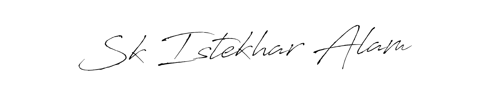 Antro_Vectra is a professional signature style that is perfect for those who want to add a touch of class to their signature. It is also a great choice for those who want to make their signature more unique. Get Sk Istekhar Alam name to fancy signature for free. Sk Istekhar Alam signature style 6 images and pictures png