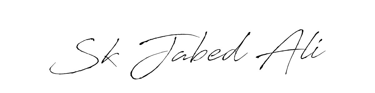 How to make Sk Jabed Ali name signature. Use Antro_Vectra style for creating short signs online. This is the latest handwritten sign. Sk Jabed Ali signature style 6 images and pictures png