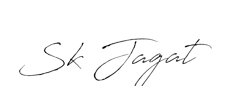 Use a signature maker to create a handwritten signature online. With this signature software, you can design (Antro_Vectra) your own signature for name Sk Jagat. Sk Jagat signature style 6 images and pictures png