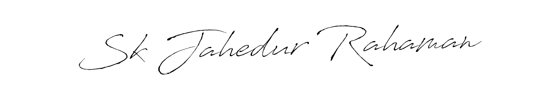 Make a beautiful signature design for name Sk Jahedur Rahaman. With this signature (Antro_Vectra) style, you can create a handwritten signature for free. Sk Jahedur Rahaman signature style 6 images and pictures png