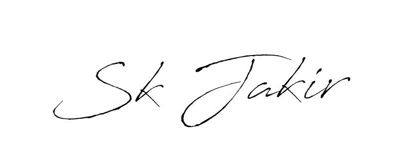 Sk Jakir stylish signature style. Best Handwritten Sign (Antro_Vectra) for my name. Handwritten Signature Collection Ideas for my name Sk Jakir. Sk Jakir signature style 6 images and pictures png