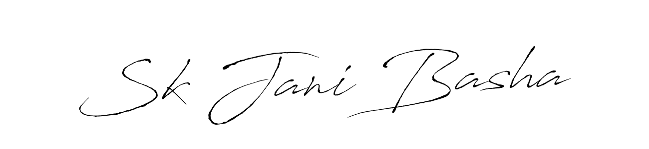 Sk Jani Basha stylish signature style. Best Handwritten Sign (Antro_Vectra) for my name. Handwritten Signature Collection Ideas for my name Sk Jani Basha. Sk Jani Basha signature style 6 images and pictures png