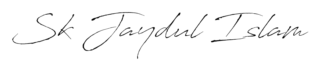 This is the best signature style for the Sk Jaydul Islam name. Also you like these signature font (Antro_Vectra). Mix name signature. Sk Jaydul Islam signature style 6 images and pictures png
