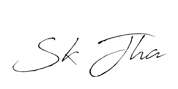 Design your own signature with our free online signature maker. With this signature software, you can create a handwritten (Antro_Vectra) signature for name Sk Jha. Sk Jha signature style 6 images and pictures png