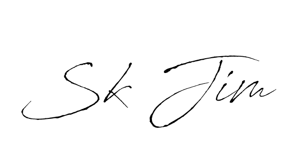 Create a beautiful signature design for name Sk Jim. With this signature (Antro_Vectra) fonts, you can make a handwritten signature for free. Sk Jim signature style 6 images and pictures png