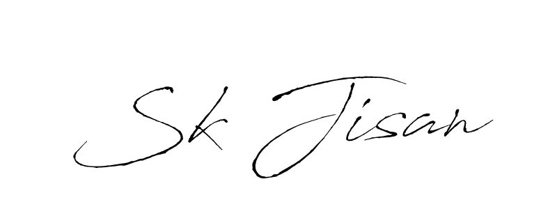 Design your own signature with our free online signature maker. With this signature software, you can create a handwritten (Antro_Vectra) signature for name Sk Jisan. Sk Jisan signature style 6 images and pictures png