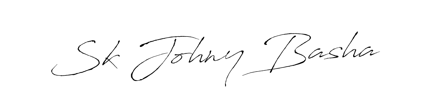 Make a beautiful signature design for name Sk Johny Basha. With this signature (Antro_Vectra) style, you can create a handwritten signature for free. Sk Johny Basha signature style 6 images and pictures png