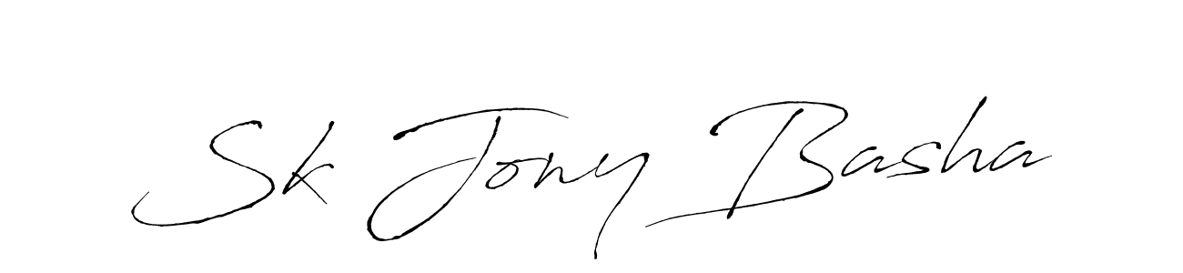 Design your own signature with our free online signature maker. With this signature software, you can create a handwritten (Antro_Vectra) signature for name Sk Jony Basha. Sk Jony Basha signature style 6 images and pictures png