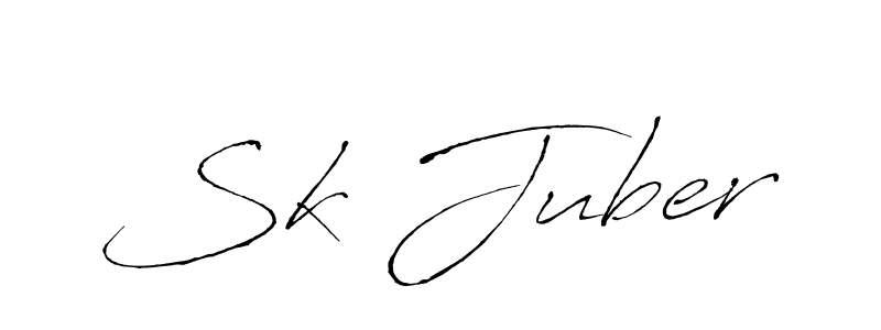 How to make Sk Juber signature? Antro_Vectra is a professional autograph style. Create handwritten signature for Sk Juber name. Sk Juber signature style 6 images and pictures png