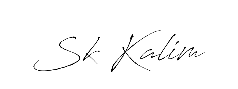 Design your own signature with our free online signature maker. With this signature software, you can create a handwritten (Antro_Vectra) signature for name Sk Kalim. Sk Kalim signature style 6 images and pictures png