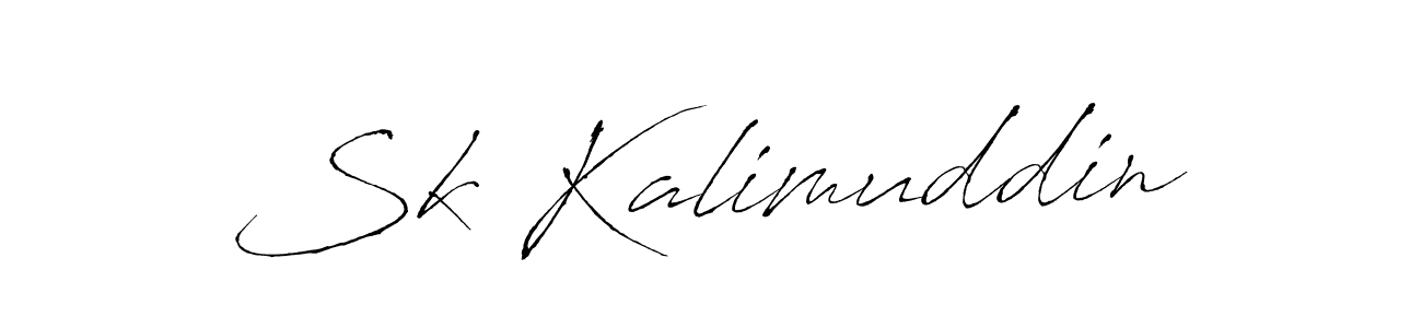 How to make Sk Kalimuddin name signature. Use Antro_Vectra style for creating short signs online. This is the latest handwritten sign. Sk Kalimuddin signature style 6 images and pictures png