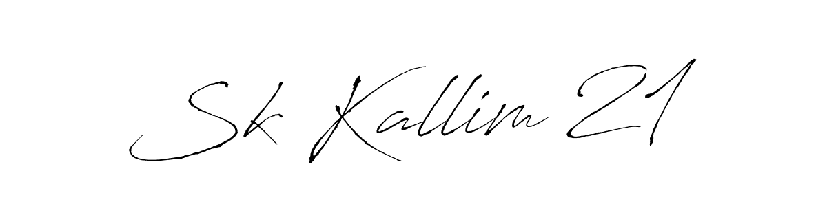 Create a beautiful signature design for name Sk Kallim 21. With this signature (Antro_Vectra) fonts, you can make a handwritten signature for free. Sk Kallim 21 signature style 6 images and pictures png