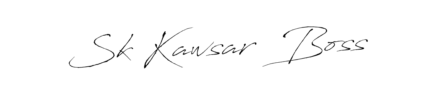 Also we have Sk Kawsar  Boss name is the best signature style. Create professional handwritten signature collection using Antro_Vectra autograph style. Sk Kawsar  Boss signature style 6 images and pictures png