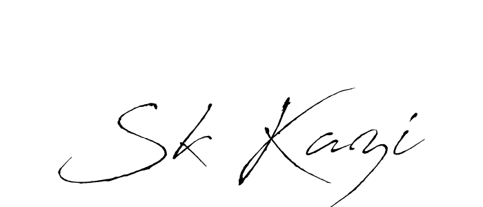 Use a signature maker to create a handwritten signature online. With this signature software, you can design (Antro_Vectra) your own signature for name Sk Kazi. Sk Kazi signature style 6 images and pictures png