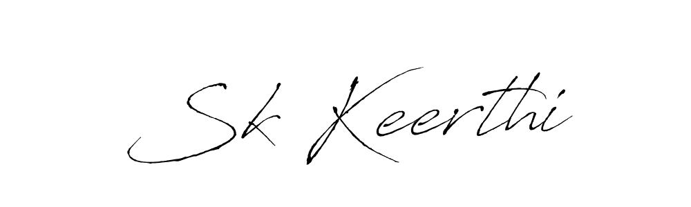 Also we have Sk Keerthi name is the best signature style. Create professional handwritten signature collection using Antro_Vectra autograph style. Sk Keerthi signature style 6 images and pictures png