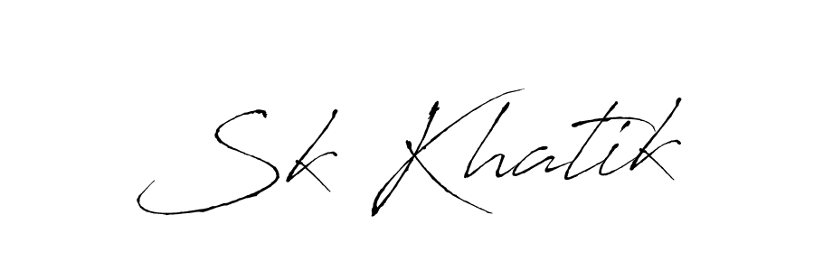 Design your own signature with our free online signature maker. With this signature software, you can create a handwritten (Antro_Vectra) signature for name Sk Khatik. Sk Khatik signature style 6 images and pictures png