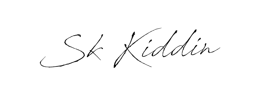 How to make Sk Kiddin name signature. Use Antro_Vectra style for creating short signs online. This is the latest handwritten sign. Sk Kiddin signature style 6 images and pictures png