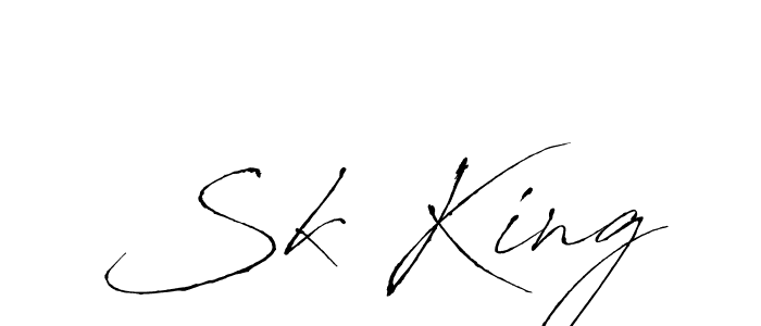 How to make Sk King name signature. Use Antro_Vectra style for creating short signs online. This is the latest handwritten sign. Sk King signature style 6 images and pictures png