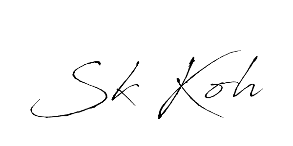 This is the best signature style for the Sk Koh name. Also you like these signature font (Antro_Vectra). Mix name signature. Sk Koh signature style 6 images and pictures png